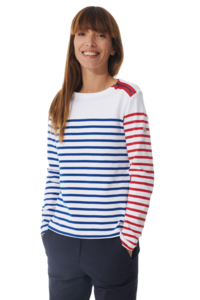 Mousqueton Damen Shirt Marjana Jersey 285g/m 100% Baumwolle Ringelshirt, 3 farbig  Gr.38, Gr.40, Gr.42, Gr.44