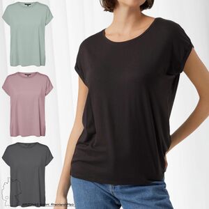 VERO MODA Damen Einfarbiges Stretch T-Shirt Basic V-Neck Top Oberteil Tief  Angesetzte Schultern VMFILLI | Oberteile & Shirts direkt bestellen