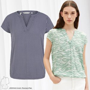 TOM TAILOR Damen Curvy Gestreiftes Hemd Plus Size Langarm Bluse mit  V-Ausschnitt T-SHIRT STRIPE BLOUSE | Oberteile & Shirts direkt bestellen