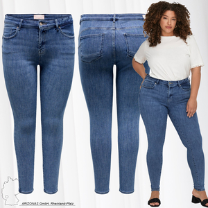 ONLY CARMAKOMA Damen Skinny Jeans Große Größen Curvy High Waist Denim Hose  Plus Size Ankle Übergröße | jeansneu direkt bestellen