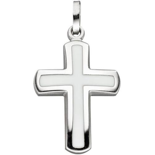 Anhänger Kreuz 925 Silber weiß Anhänger Kreuzanhänger Silberkreuz - Medaillons | bestellen direkt
