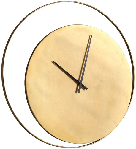 Casa Padrino Designer Wanduhr Gold 80 cm - Runde Industrial Design Metall  Uhr - Wohnzimmer Deko Accessoires | Luxus Uhren direkt bestellen